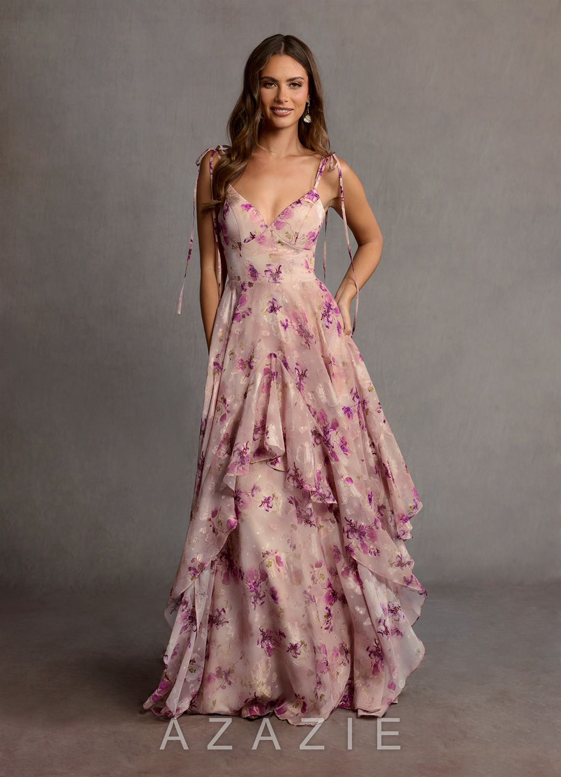 Harmony {color} Maxi Dress  sp_mauve_floral_#mf134274