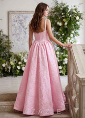 Thyme Pink A-line 3D Flowers Prom Dress  sp_pink_#p134899