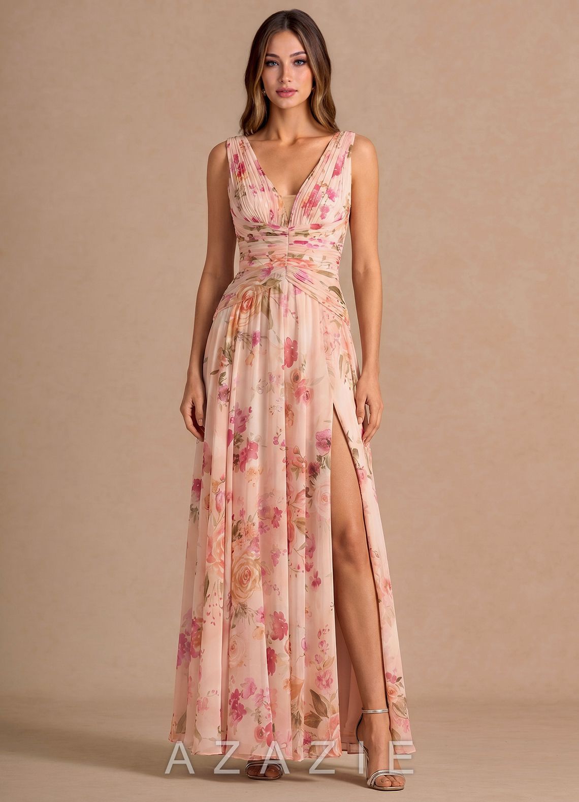 Xavira {color} Maxi Dress  sp_abstract_bouquet_floral_#111401