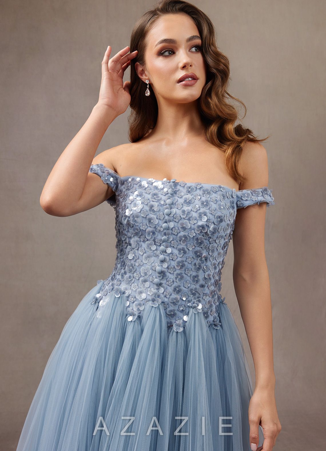 Ariella {color} Maxi Dress  sp_powder_blue_shimmer_#ps134376