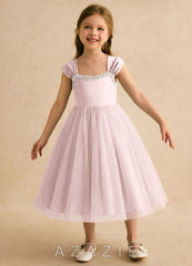 Azazie Yosemite Blushing Pink Ball-Gown Sweetheart Neckline Tulle Dress blushing_pink