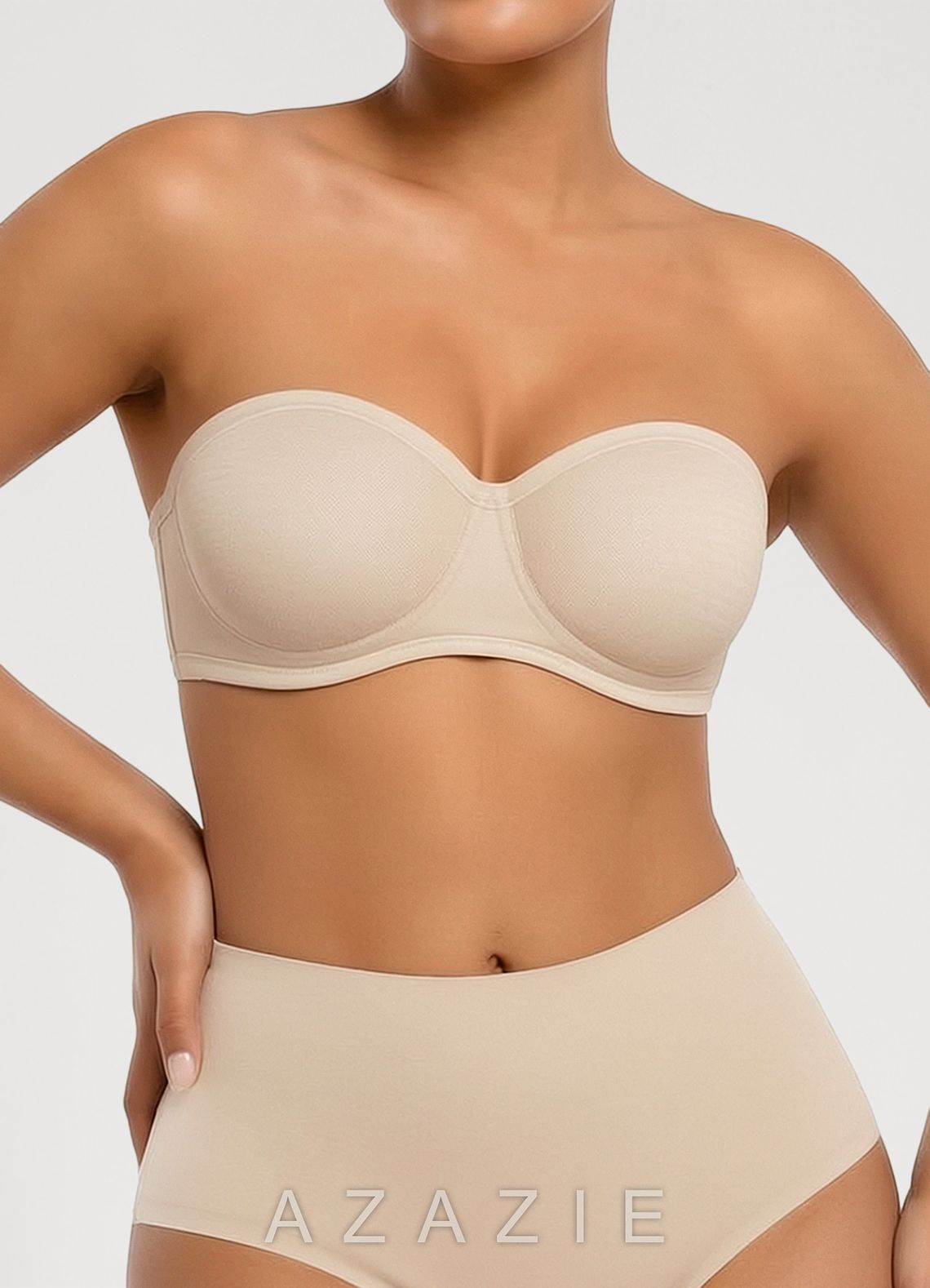 Full Sizes Underwire Shaping Mesh Bra (No Padding)  nude