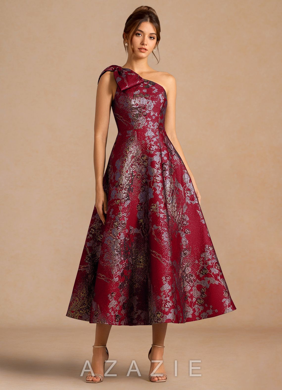 Jonelle {color} Midi Dress  sp_merlot_#mt134149