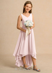 Azazie Kitten Girls Formal Blushing Pink A-Line Chiffon Dress blushing_pink