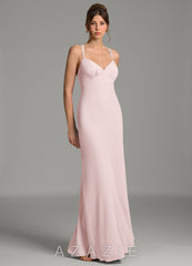 Azazie Suttona Blushing Pink Mermaid Chiffon Dress blushing_pink