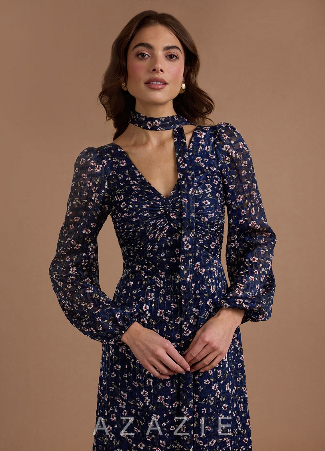 Edith {color} Midi Dress  sp_floral_gingham_#fg134370