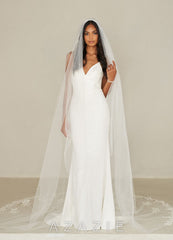 The Charity Cathedral Veil with Glimmering Lace  ivory
