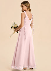 Azazie Gumdrop Junior Blushing Pink Empire Pleated Chiffon Dress blushing_pink