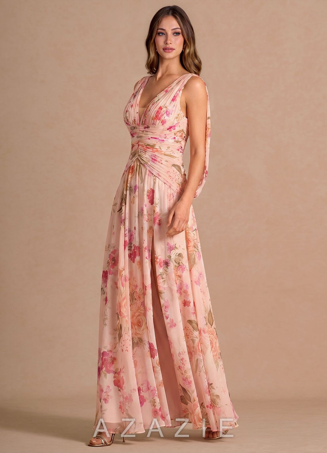 Xavira {color} Maxi Dress  sp_abstract_bouquet_floral_#111401