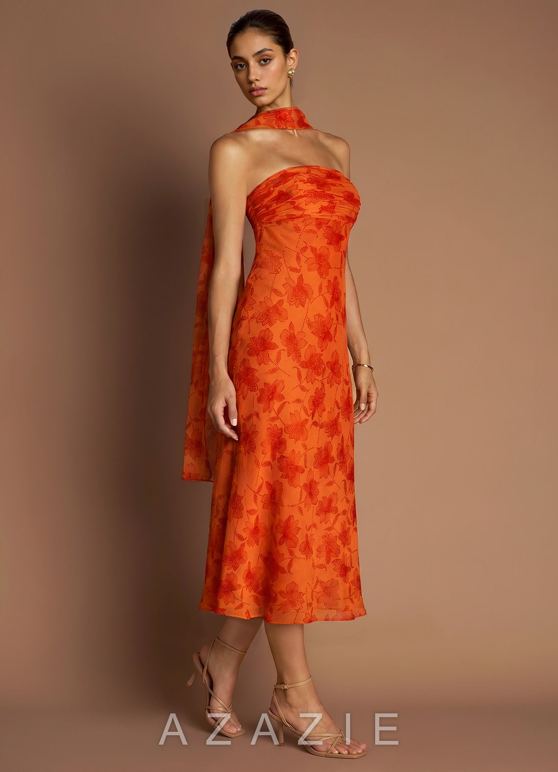 Aisha {color} Midi Dress  sp_tangerine_#te134835