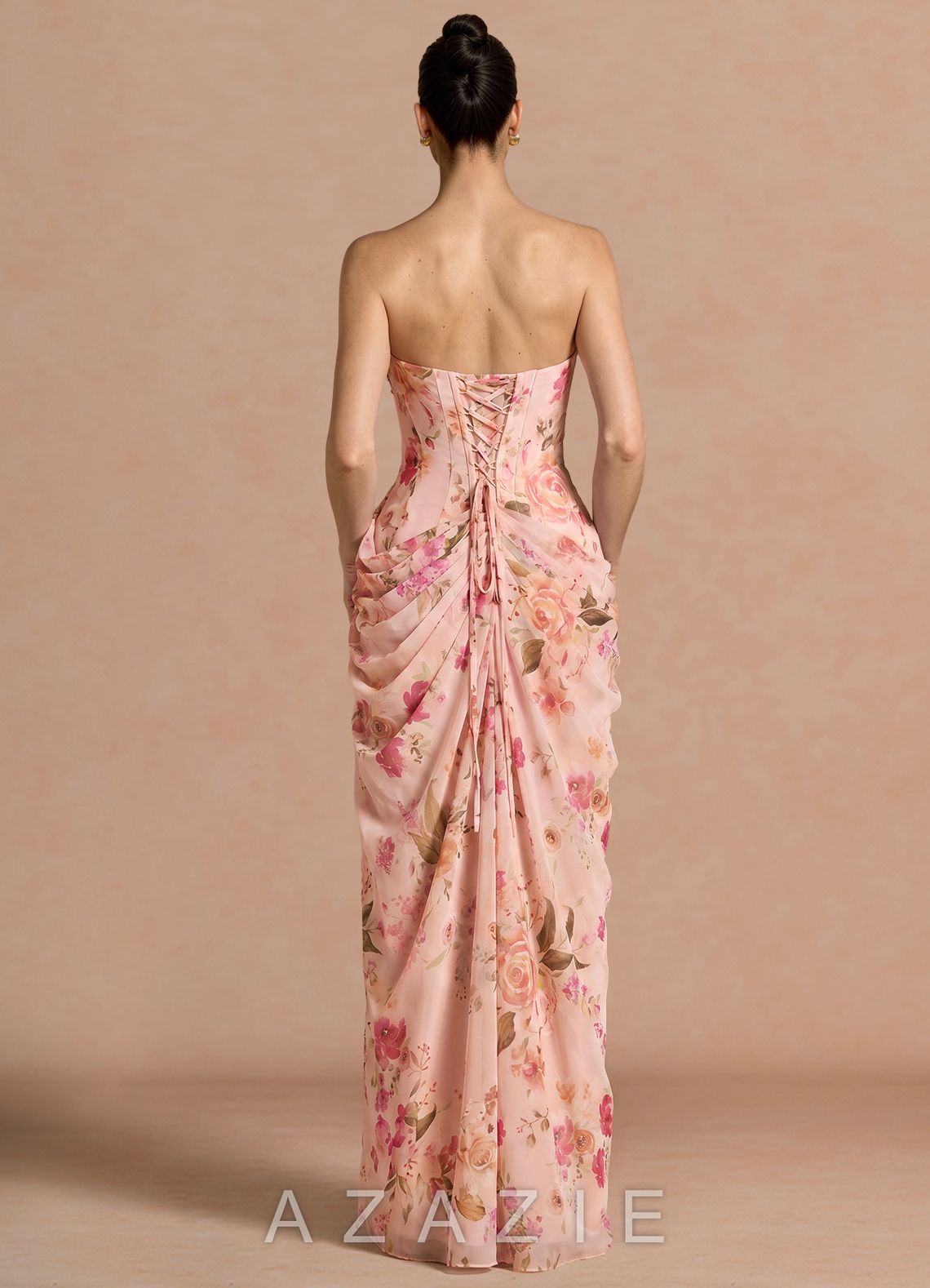 Kaavia {color} Maxi Dress  sp_abstract_bouquet_floral_#111401