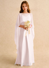 Azazie Fishie Girls Formal Blushing Pink A-Line Matte Satin Dress blushing_pink