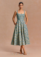 Azaria {color} Midi Dress  sp_lake_blue_#lb134070