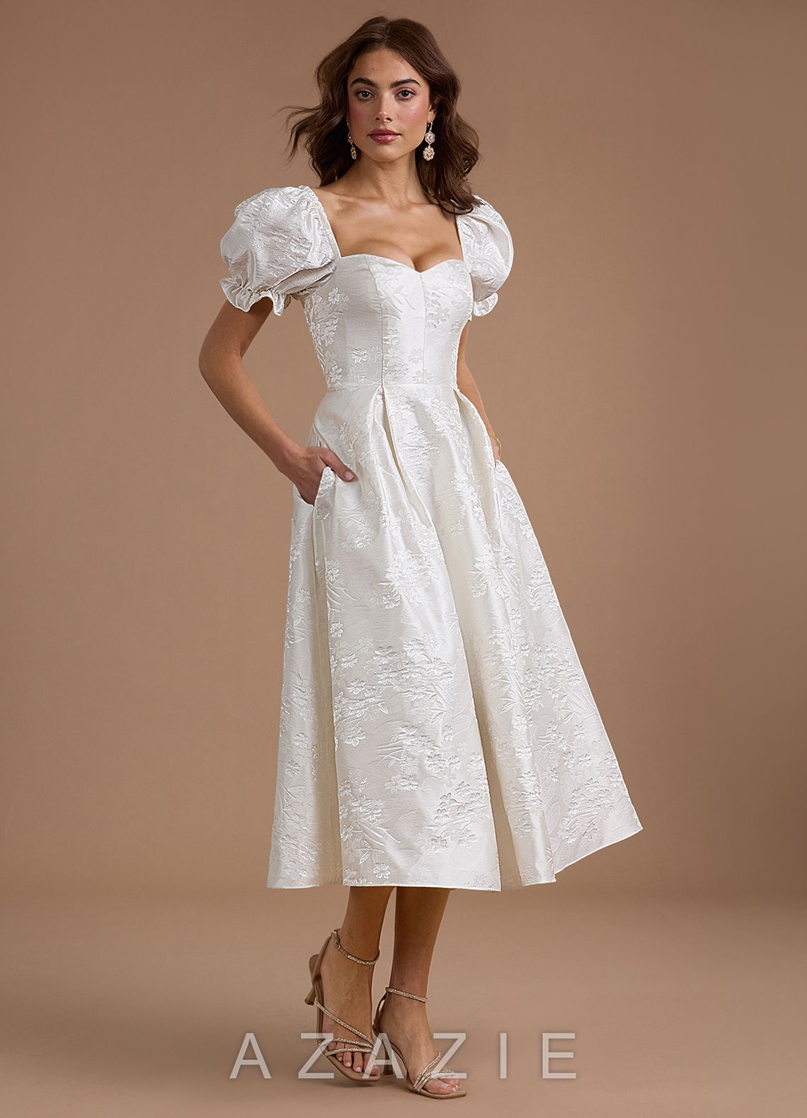 Charly {color} Midi Dress  sp_ivory_pearl_#ip134386