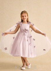 Azazie Staria Blushing Pink Ball-Gown Ruched Tulle Dress blushing_pink