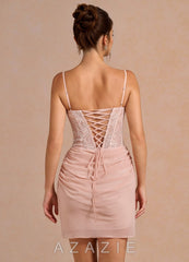 Genevieve {color} Mini Dress  sp_blushing_pink_sequin_#ps134386