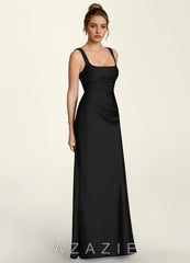 Lorelei Black Satin Corset Mermaid Dress