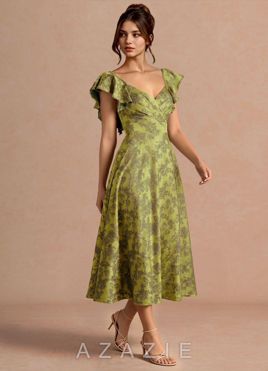 Leilani {color} Midi Dress  sp_moss_brown_#mb134752