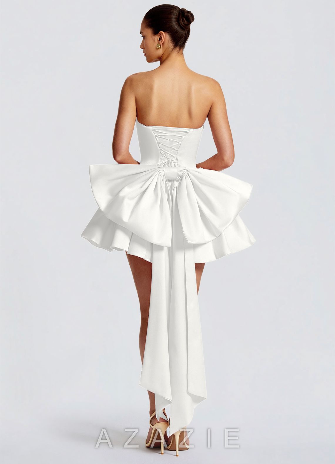 Hebe {color} Mini Dress  white_#wt134112