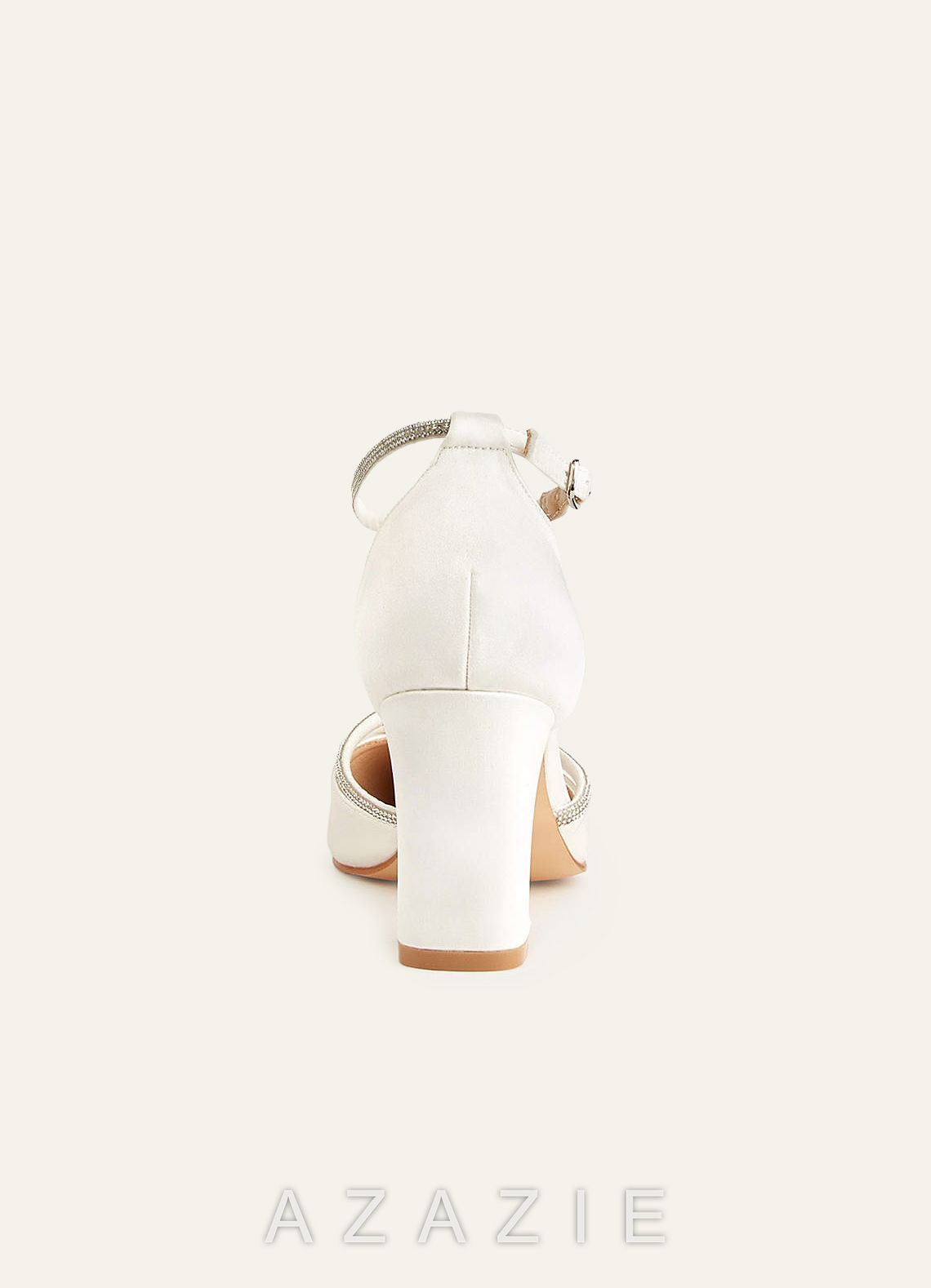 Rhinestone Strap Pointed Toe Block Heels