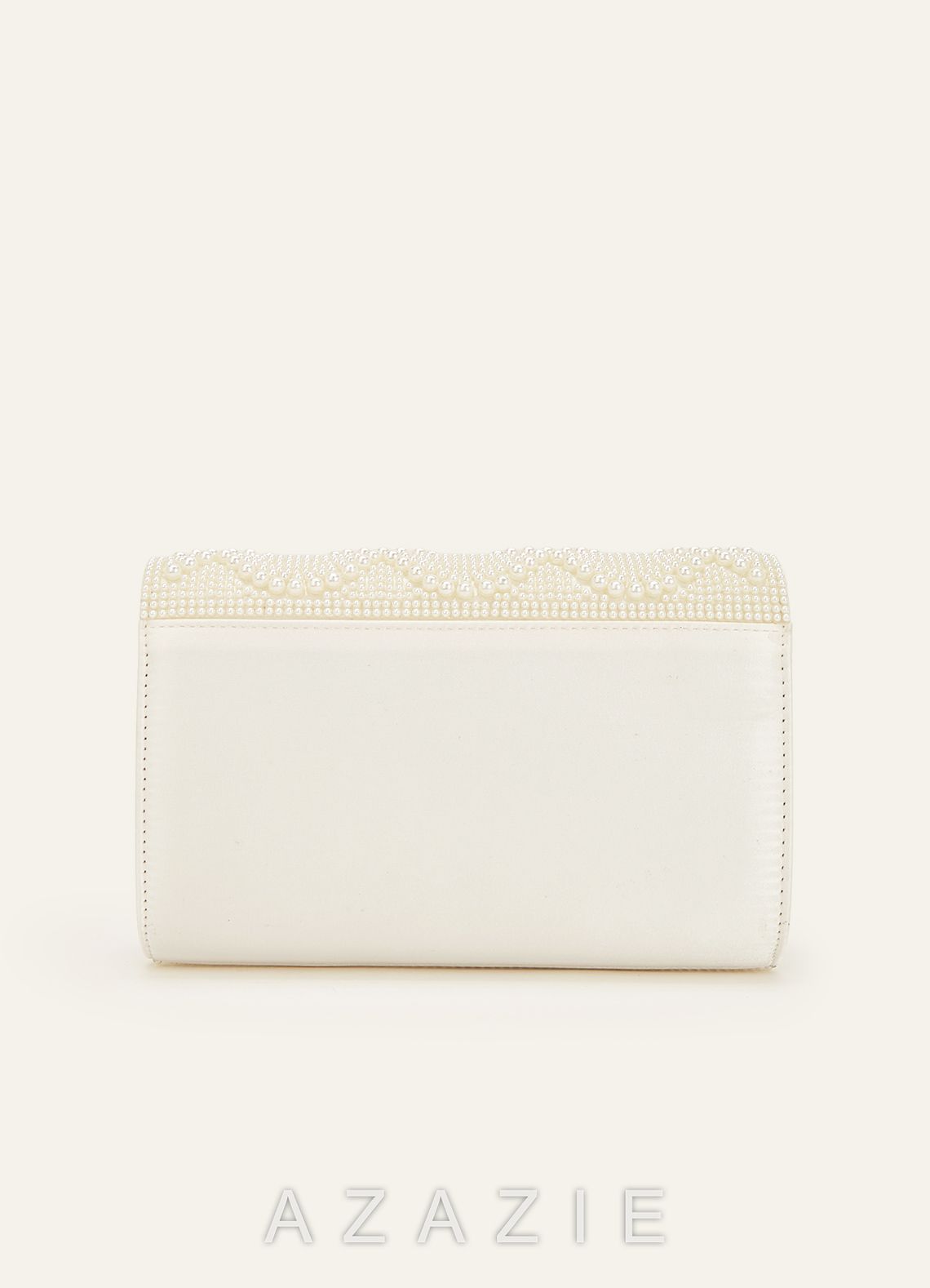 Scalloped Pearl Embellished Envelope Clutch