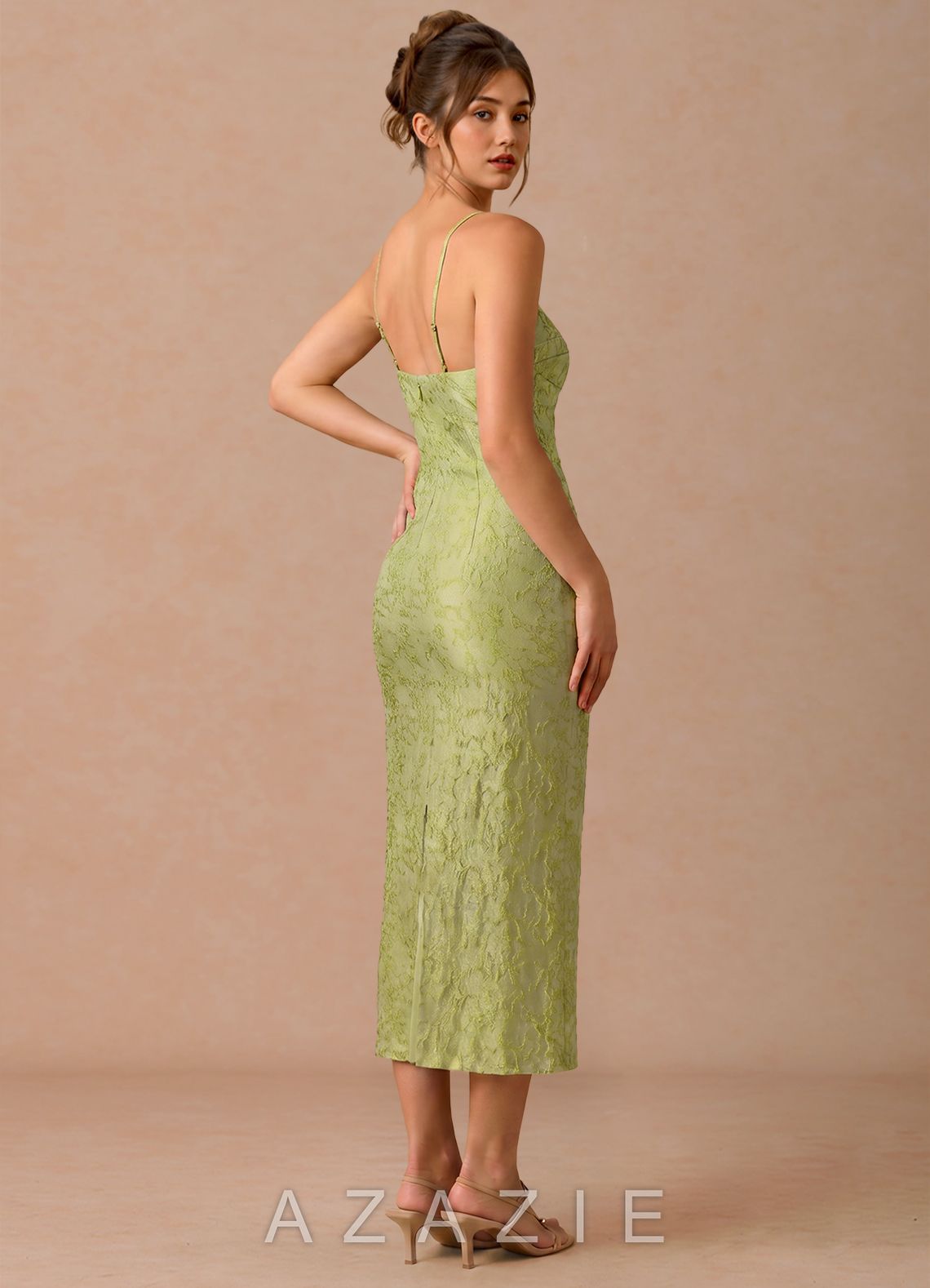 Paulina {color} Midi Dress  sp_light_chartreuse_#lc134302