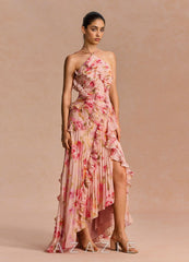 Hatsu {color} Maxi Dress  sp_bouquet_floral_#bf134422