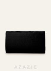 Satin Pleated Envelope Clutch