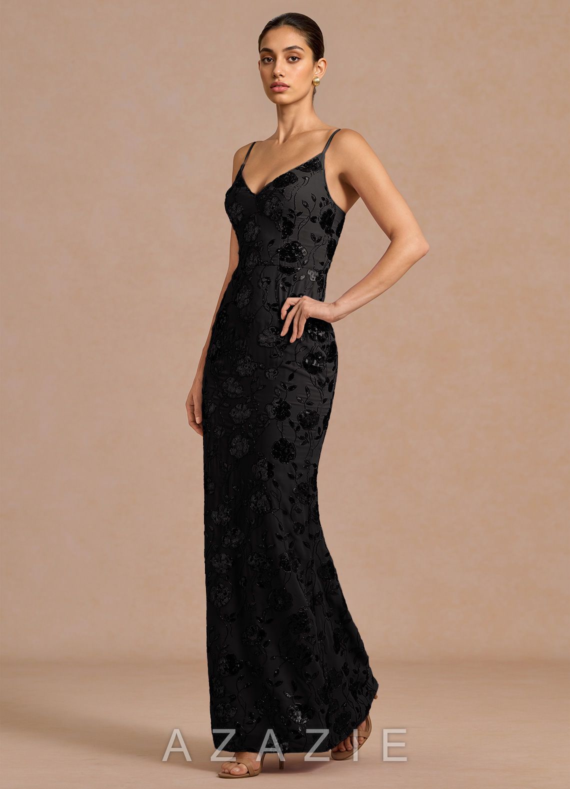 Shine {color} Maxi Dress  sp_black_sequins_#bs134259