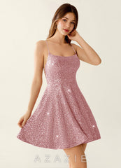 Sequorae Light Rose Pink Mini Dress
