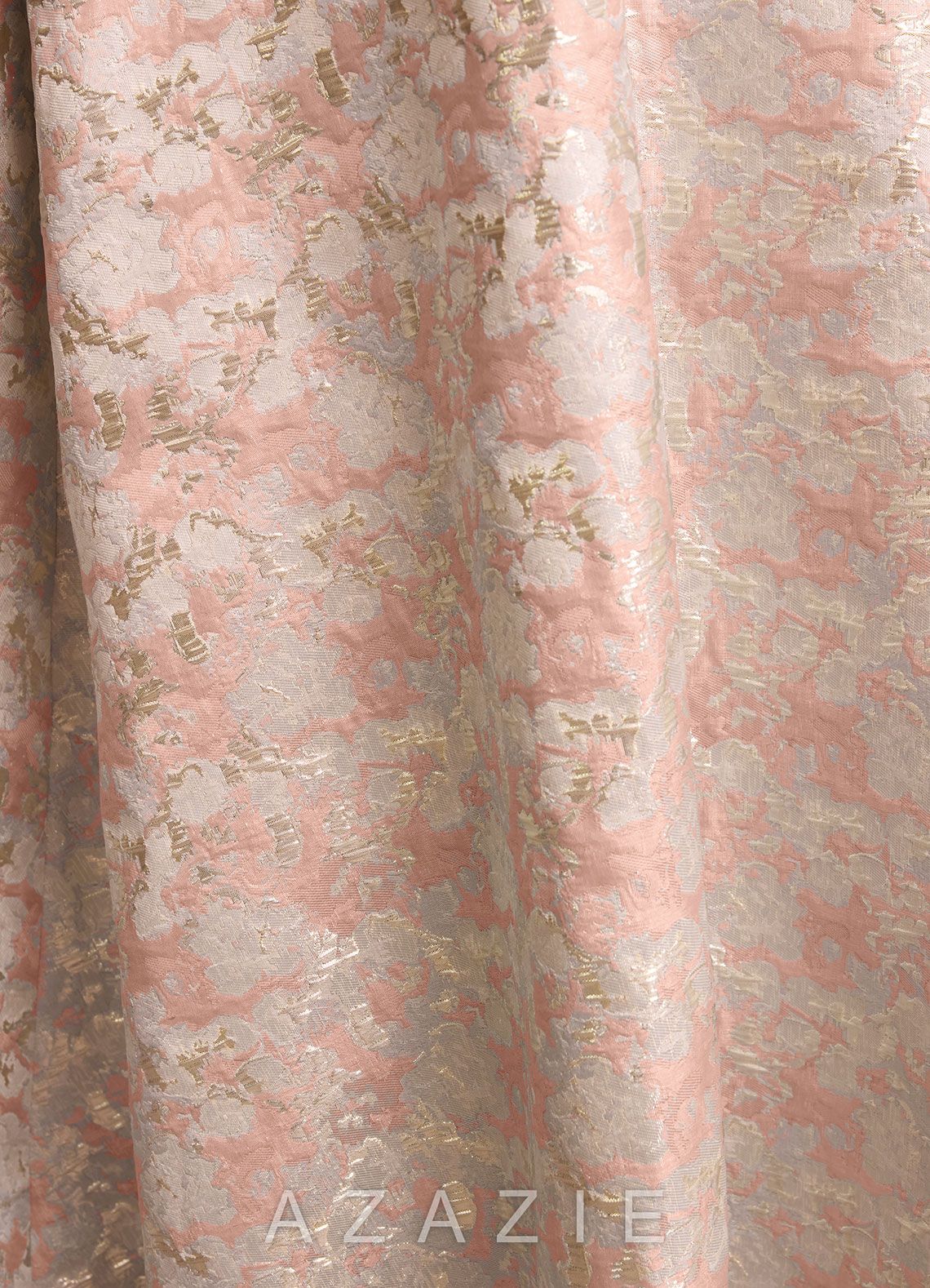 Azazie Fran Dusty Rose A-Line Ruched Jacquard Dress dusty_rose