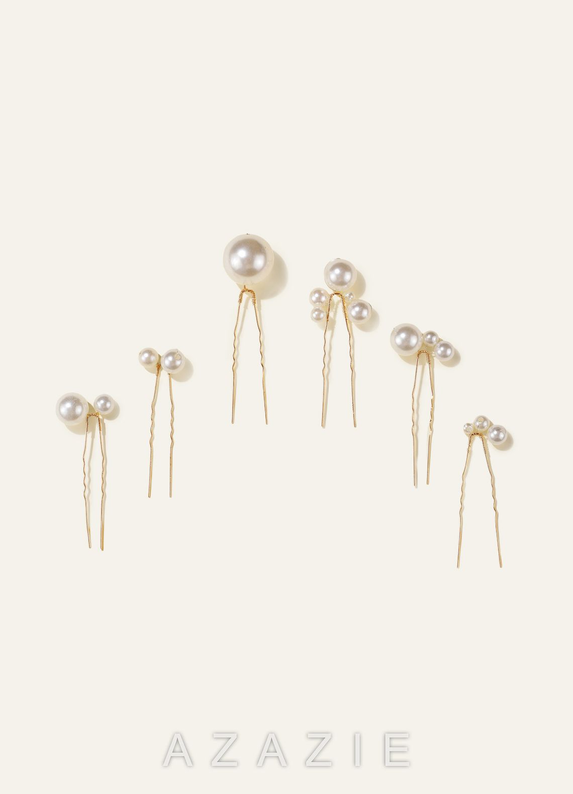 Cluster Pearl Hair Pins Set (5 Pieces)
