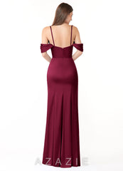 Azazie Amyra Burgundy Mermaid Off the Shoulder Stretch Satin Convertible Dress burgundy