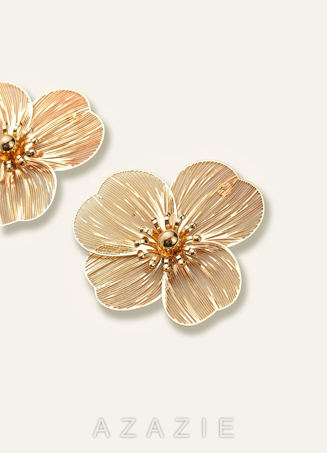 Flower Statement Stud Earrings