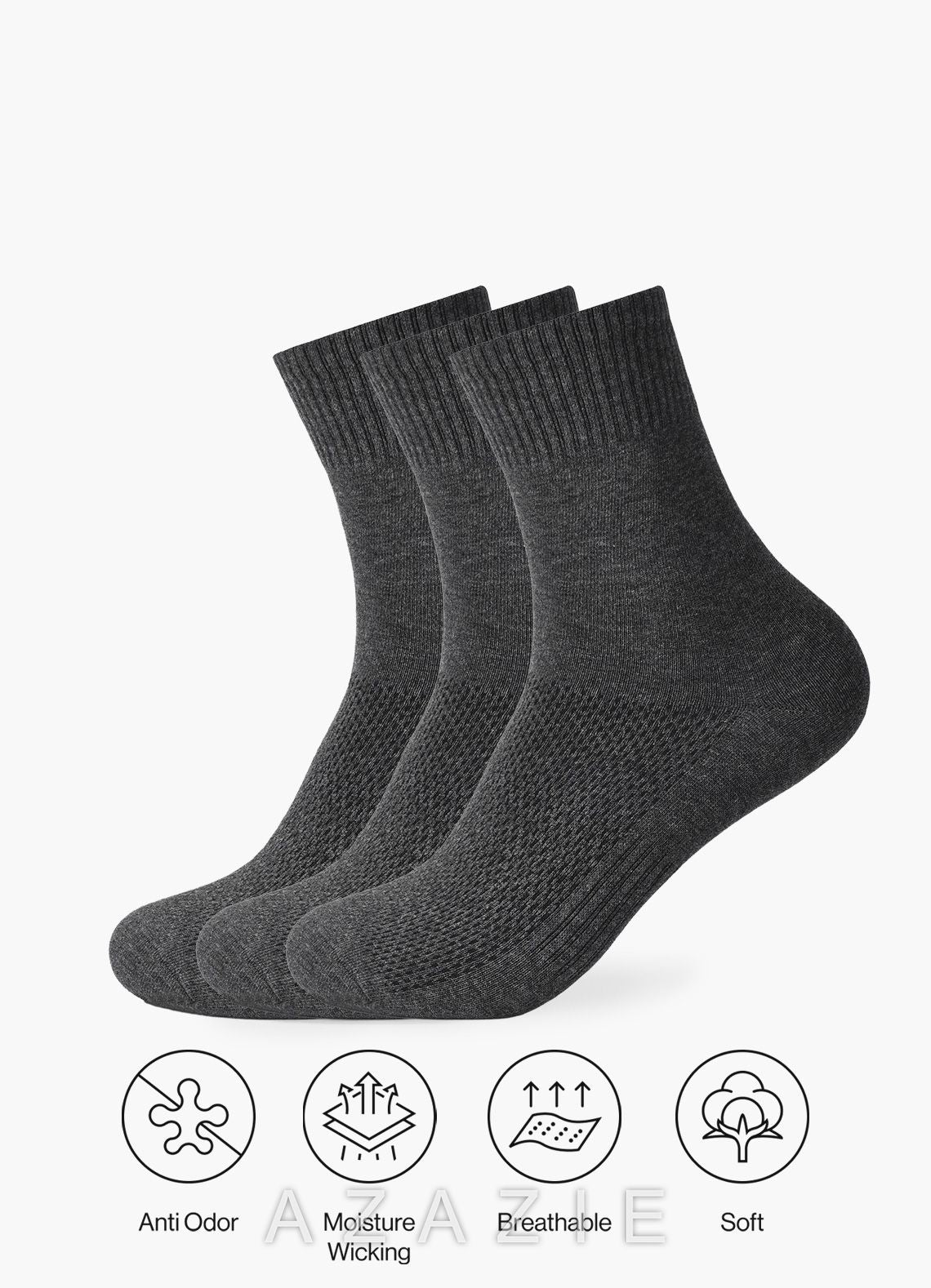Odor-Resistant Crew Dress Socks