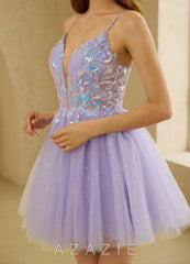 Glissea Purple Mini Dress