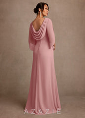 Azazie Anaheim Dusty Rose A-Line Pleated Chiffon Dress dusty_rose