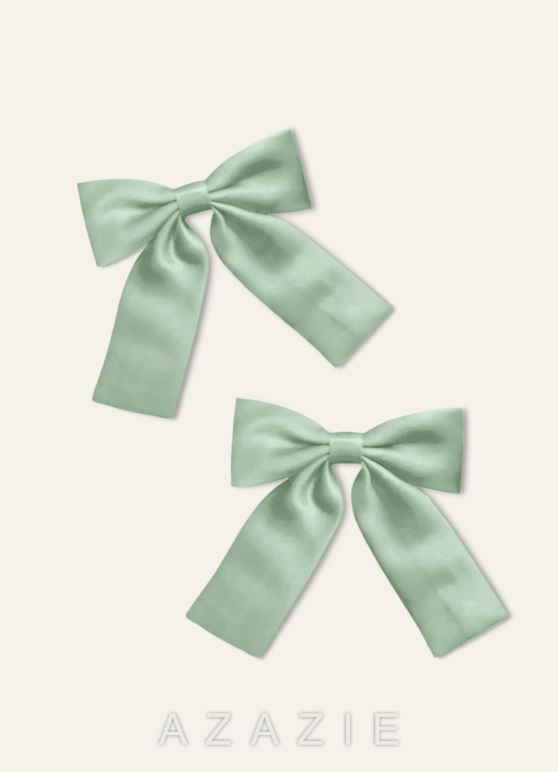 Girls Matte Stain Bow Hair Clip Set(Pack of 2)