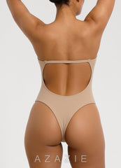 Strapless Cupped Seamless Thong Bodysuit