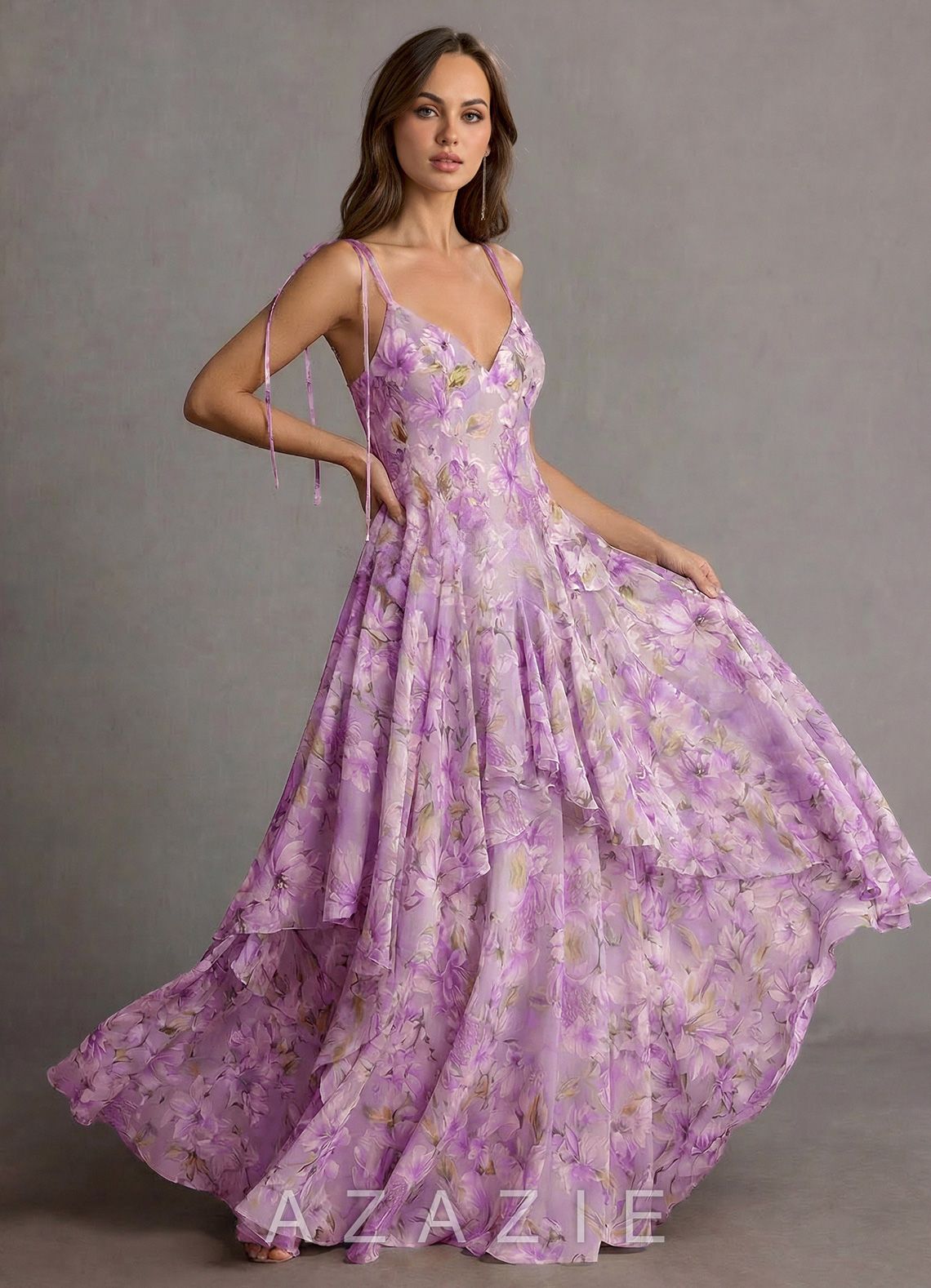 Harmony {color} Maxi Dress  sp_violet_floral_#vf134429