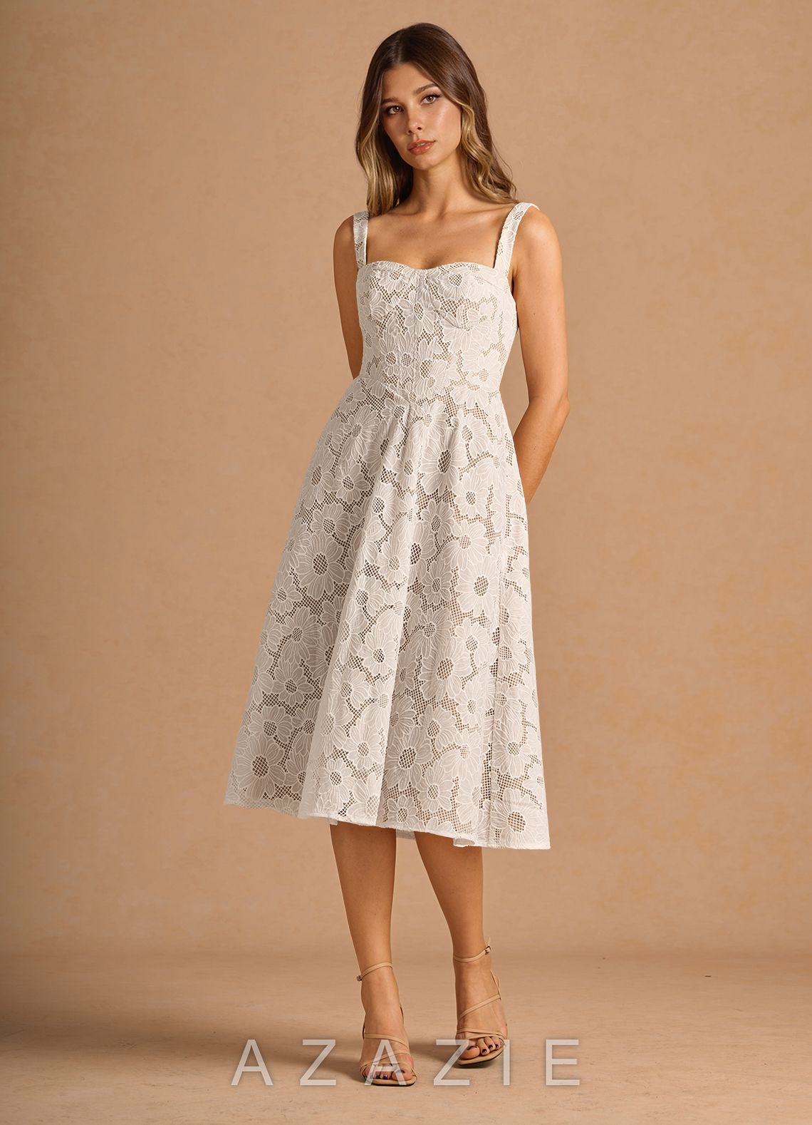 Liz {color} Midi Dress  white_#wt134112