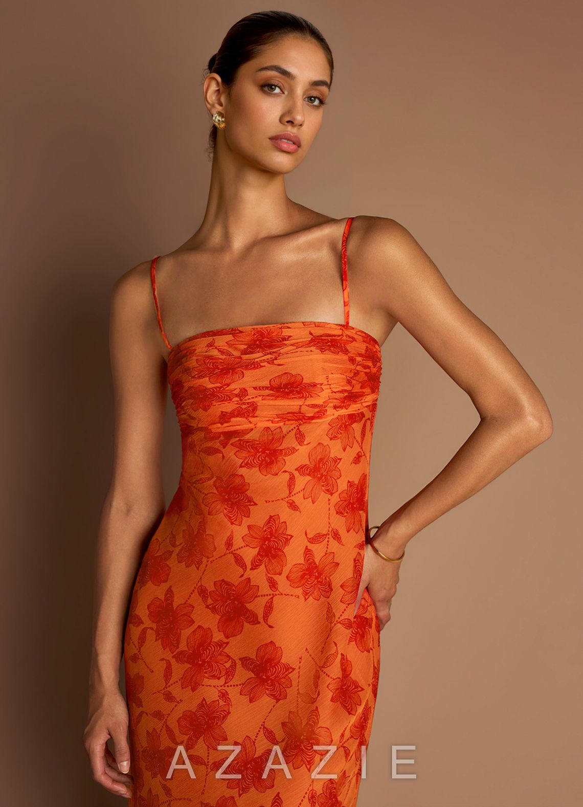 Aisha {color} Midi Dress  sp_tangerine_#te134835