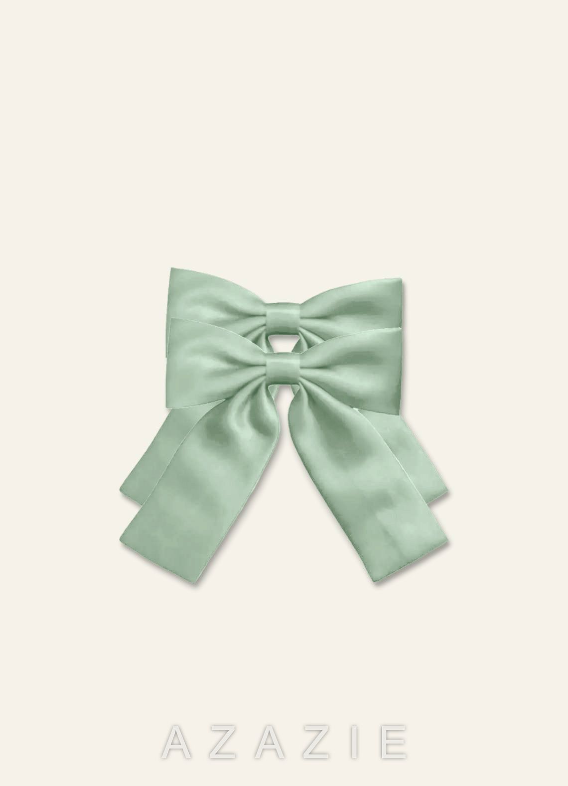 Girls Matte Stain Bow Hair Clip Set(Pack of 2)