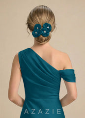 Four-Piece Matching Color Matte Satin Hair Clip Set