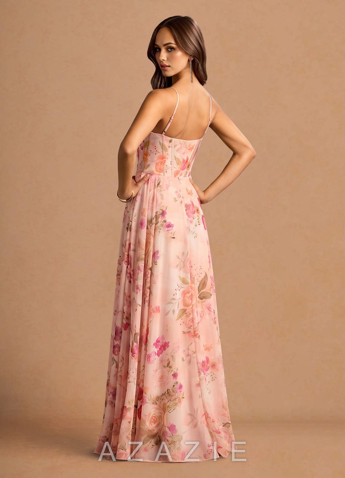 Maëlys {color} Maxi Dress  sp_abstract_bouquet_floral_#111401