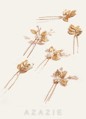 Alloy Leaves U-Shaped Hairpins