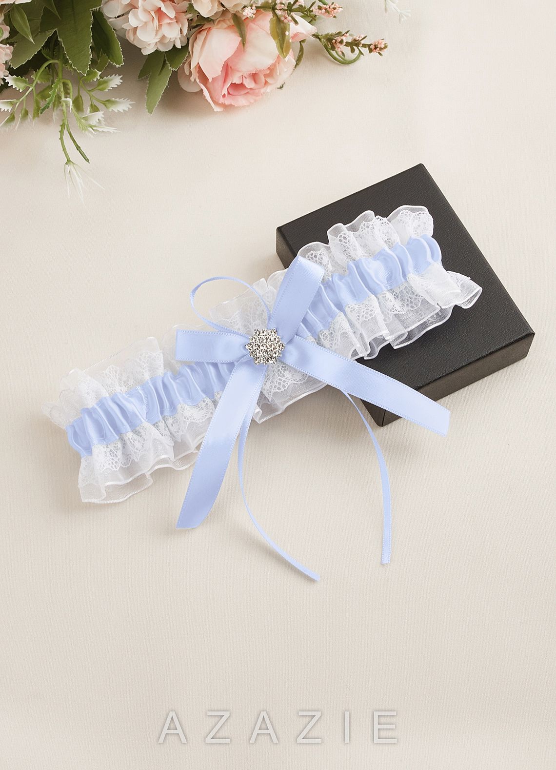 Lace Rhinestone Wedding Garter