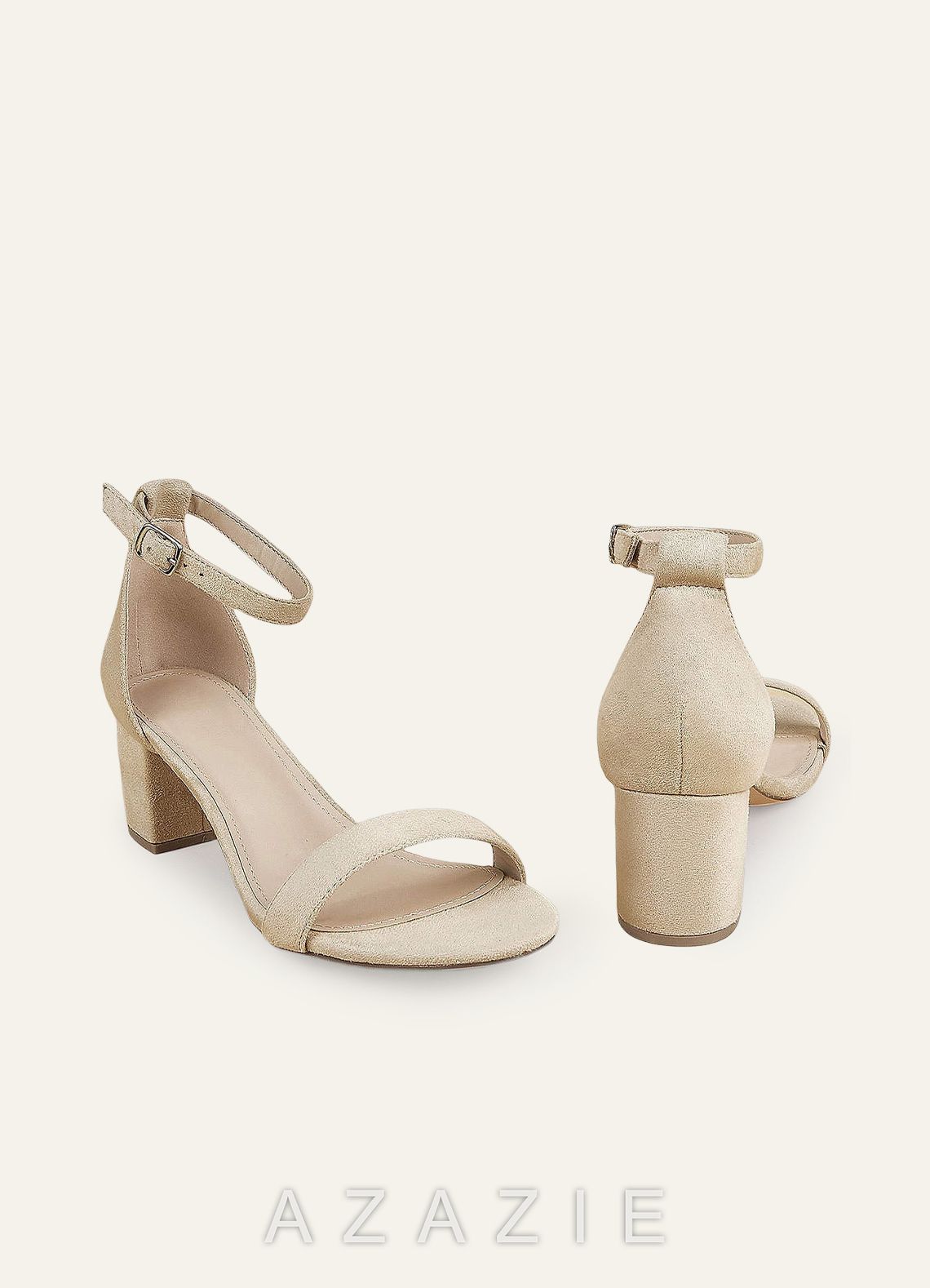 One-Strap Buckle Block Heel Sandals