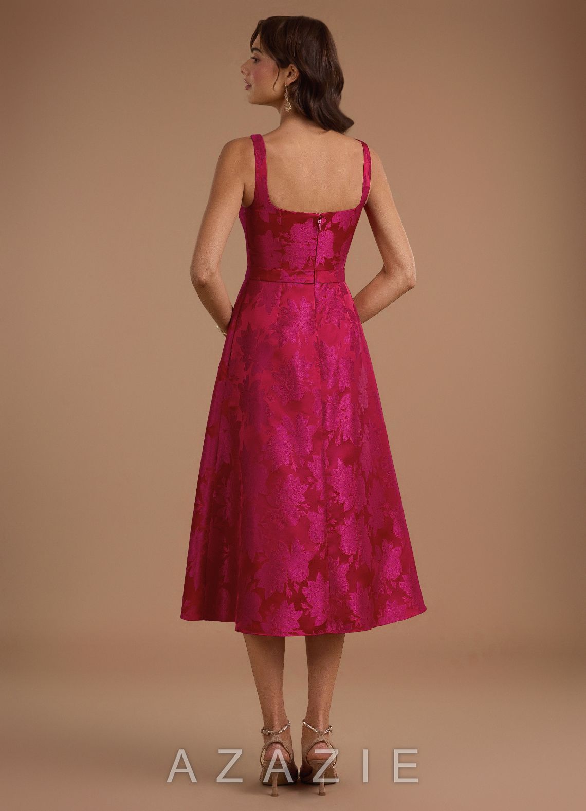 Kaylen {color} Midi Dress  sp_ruby_fuchsia_#rf134452