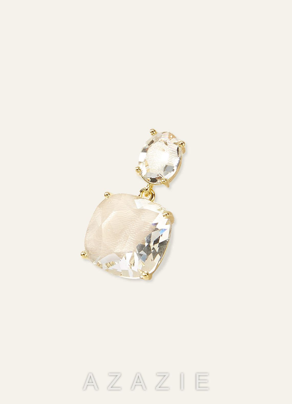 Transparent Crystal Gemstone Earrings